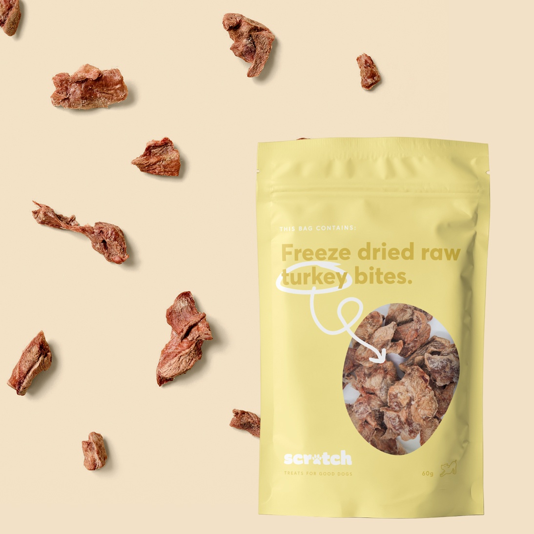 Freeze Dried Turkey Dog Treats