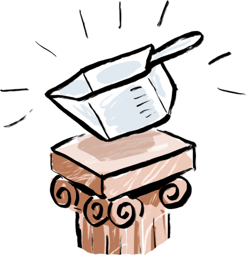 dog food scoop illustration