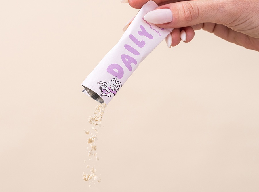 Pouring Super Shrooms topper