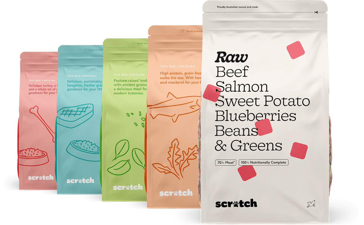 Bags of dog food