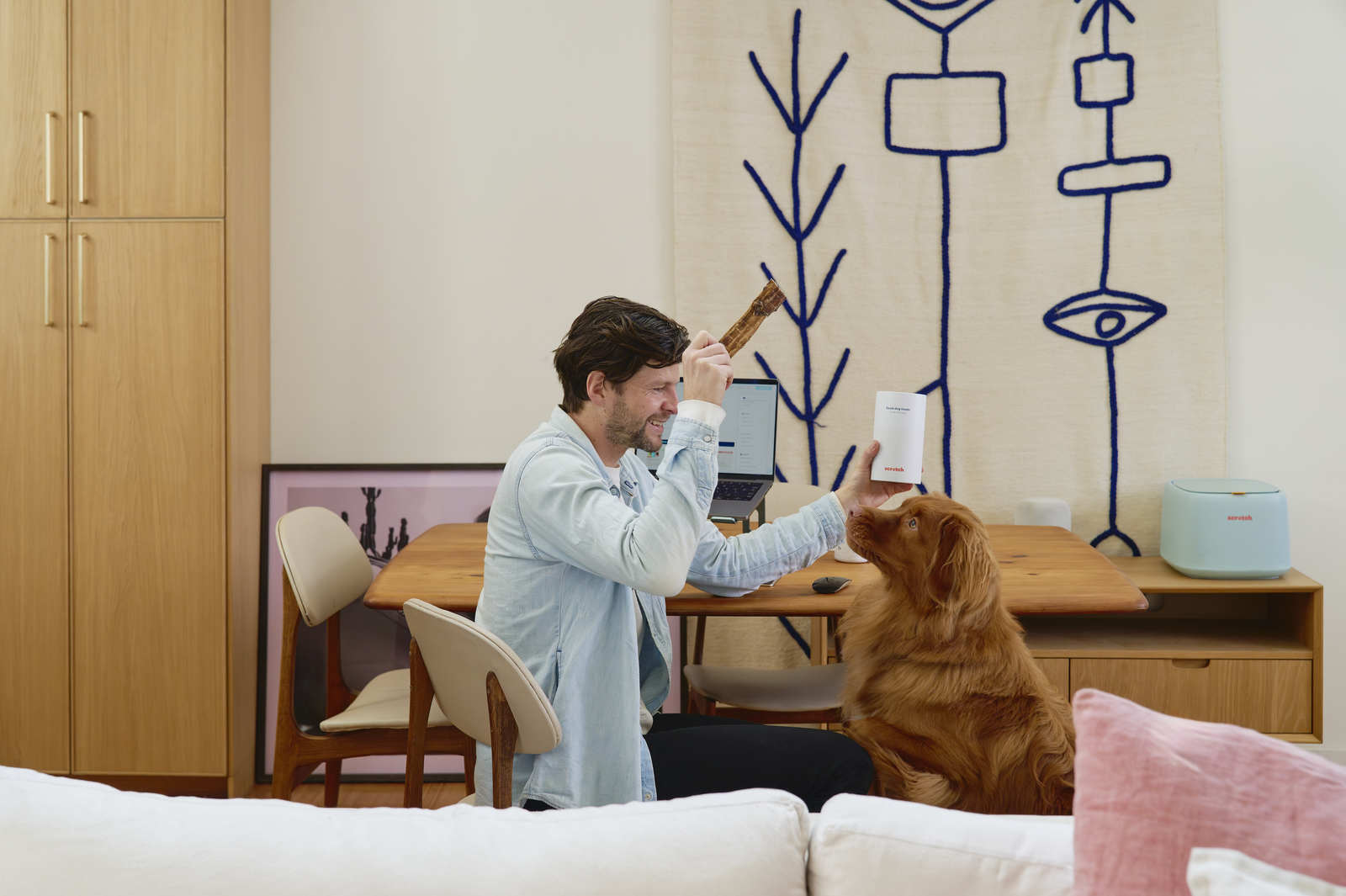 Working from home with dog