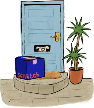 Dog food at door