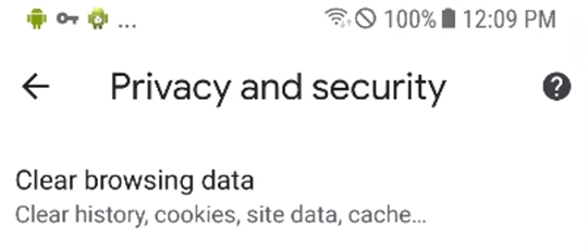 Chrome settings