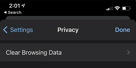 Chrome settings