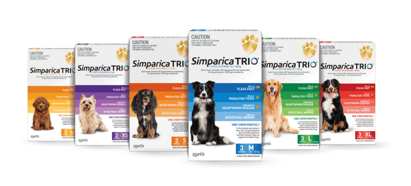 Buy Simparica Trio - Monthly Flea, Tick and Heartworm Treatment - Free  Shipping