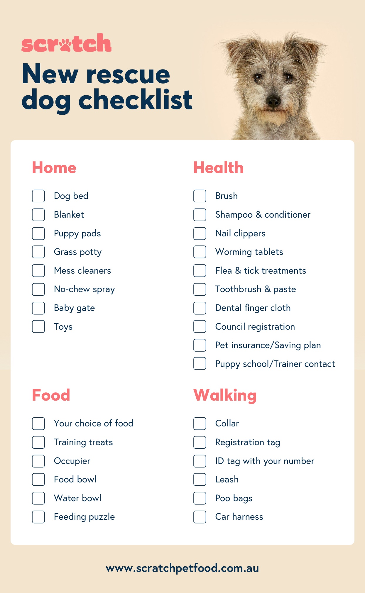 Rescue Dog Checklist