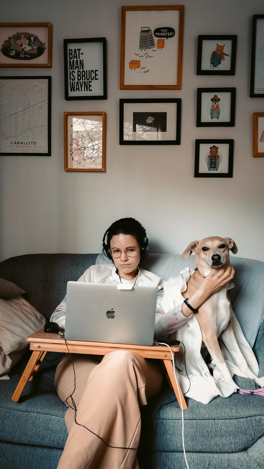 Working from home with dog